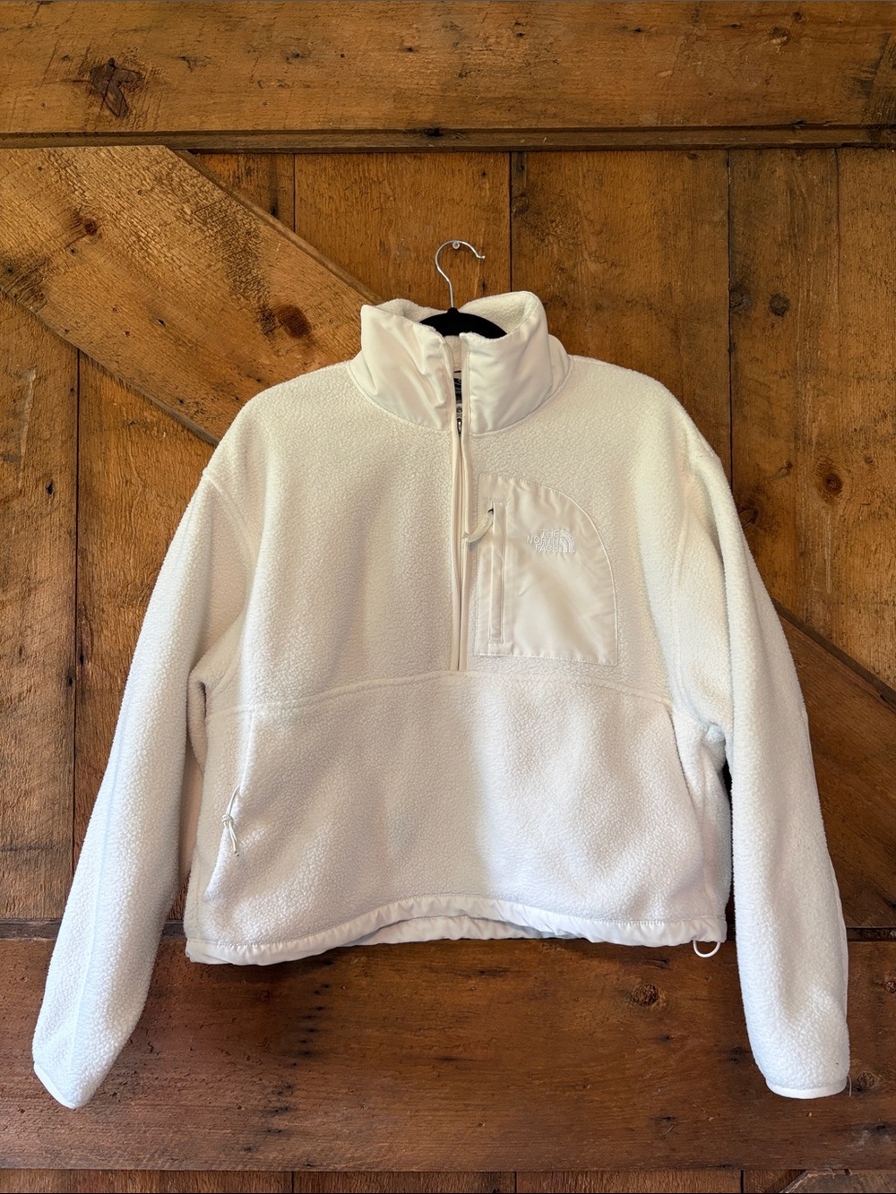 The North Face White Fleece Half-Zip Pullover Jacket